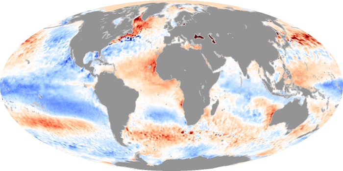 Global Map Sea Surface Temperature Anomaly Image 104