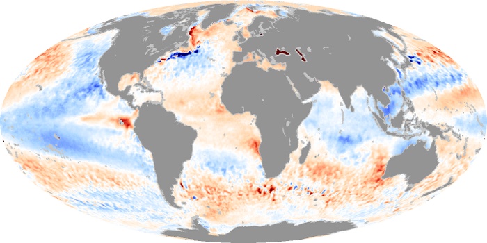 Global Map Sea Surface Temperature Anomaly Image 107