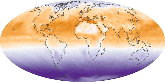 Global Map Net Radiation Image 131
