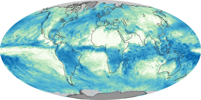 Global Map Total Rainfall Image 92