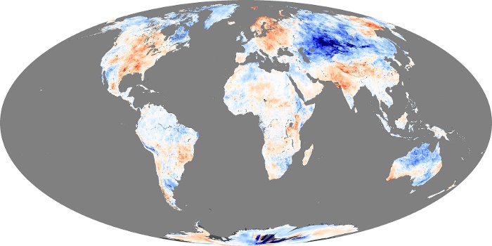 Global Map Land Surface Temperature Anomaly Image 9