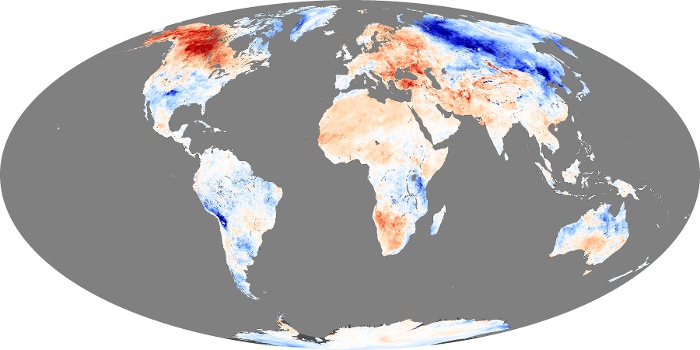 Global Map Land Surface Temperature Anomaly Image 12