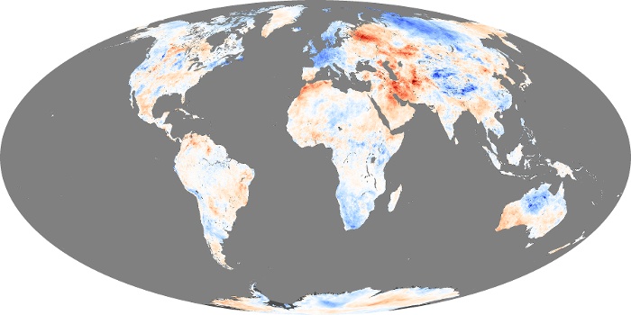 Global Map Land Surface Temperature Anomaly Image 15