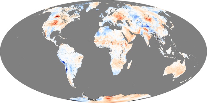 Global Map Land Surface Temperature Anomaly Image 30