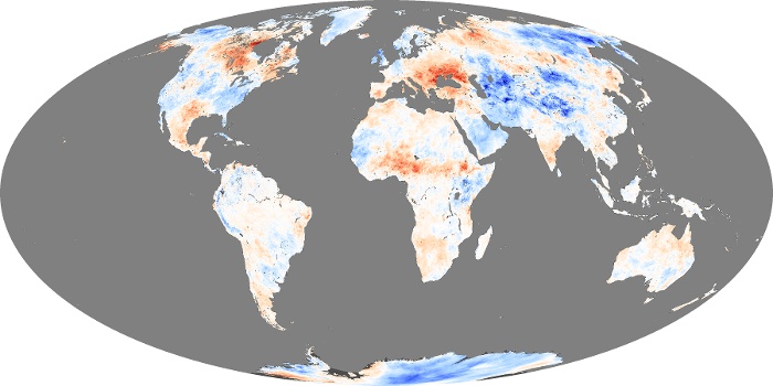 Global Map Land Surface Temperature Anomaly Image 40