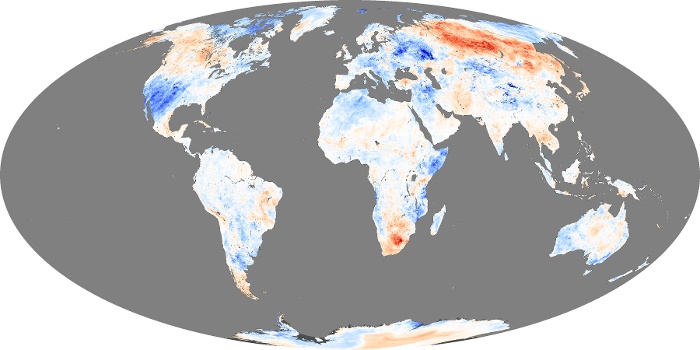Global Map Land Surface Temperature Anomaly Image 58