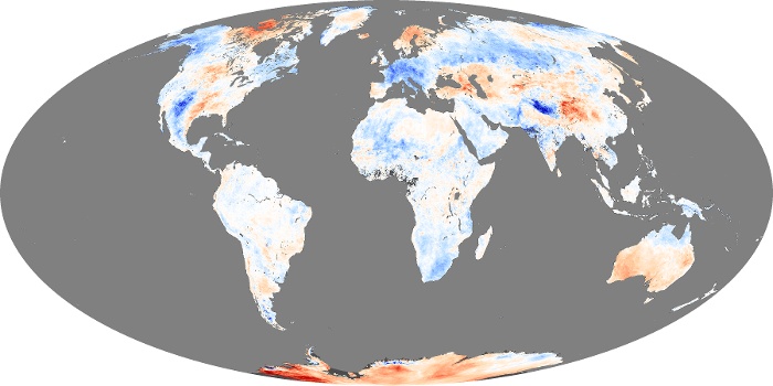 Global Map Land Surface Temperature Anomaly Image 2