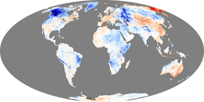 Global Map Land Surface Temperature Anomaly Image 5