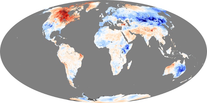 Global Map Land Surface Temperature Anomaly Image 45