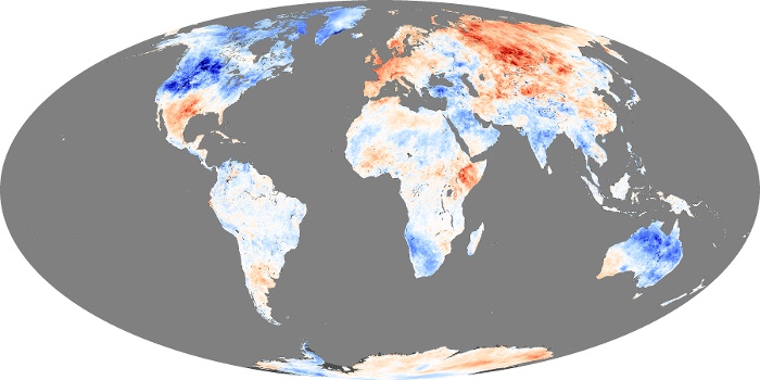 Global Map Land Surface Temperature Anomaly Image 58
