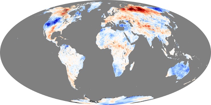 Global Map Land Surface Temperature Anomaly Image 59