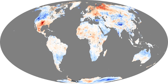 Global Map Land Surface Temperature Anomaly Image 60