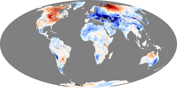 Global Map Land Surface Temperature Anomaly Image 68