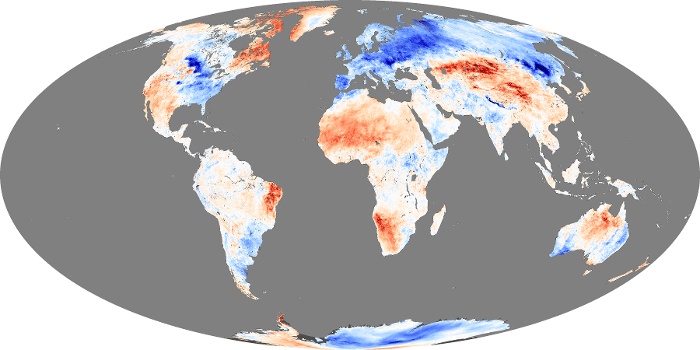 Global Map Land Surface Temperature Anomaly Image 81