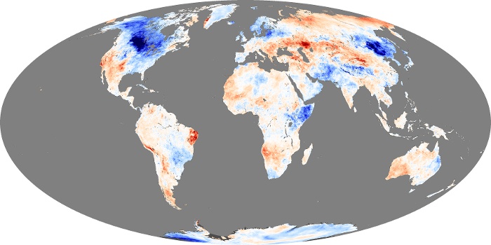 Global Map Land Surface Temperature Anomaly Image 159