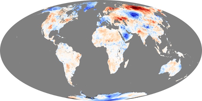 Global Map Land Surface Temperature Anomaly Image 83