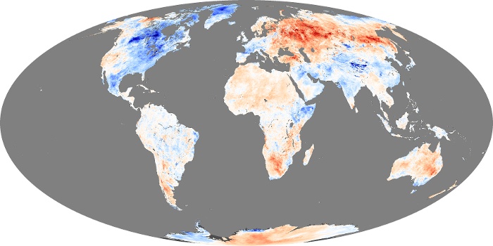 Global Map Land Surface Temperature Anomaly Image 89