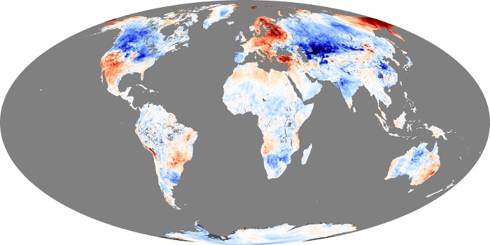 Global Map Land Surface Temperature Anomaly Image 92