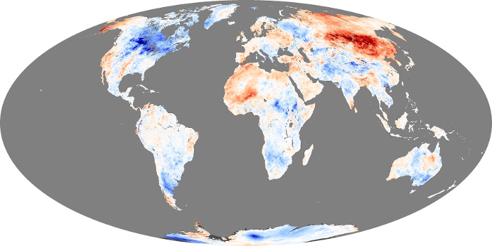 Global Map Land Surface Temperature Anomaly Image 94