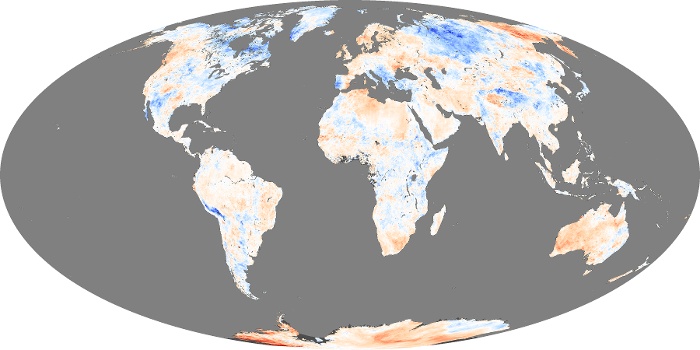 Global Map Land Surface Temperature Anomaly Image 99