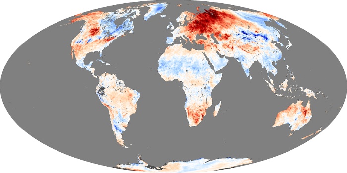 Global Map Land Surface Temperature Anomaly Image 193