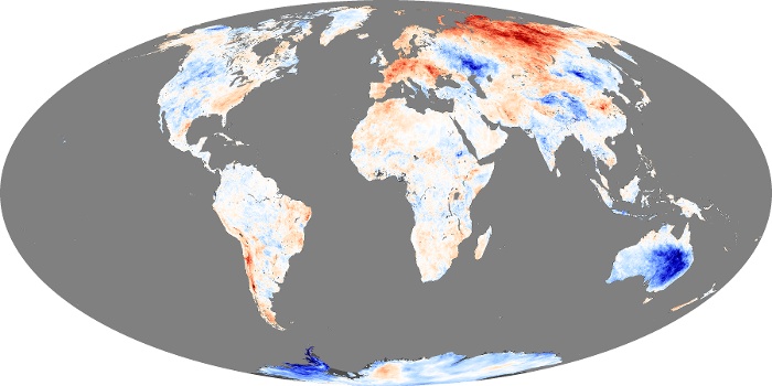 Global Map Land Surface Temperature Anomaly Image 200