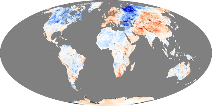 Global Map Land Surface Temperature Anomaly Image 203