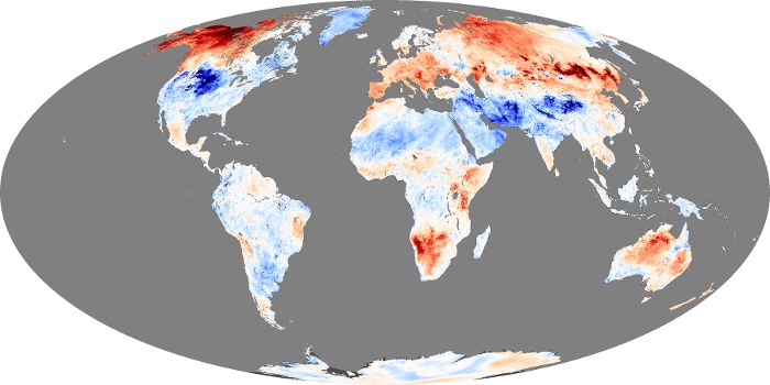 Global Map Land Surface Temperature Anomaly Image 230