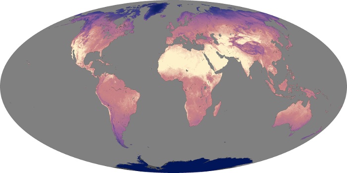 Global Map Land Surface Temperature Image 16