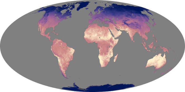 Global Map Land Surface Temperature Image 21