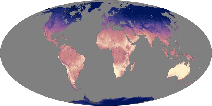 Global Map Land Surface Temperature Image 34