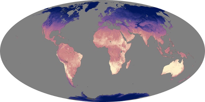 Global Map Land Surface Temperature Image 47
