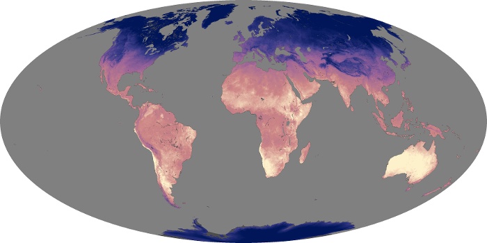 Global Map Land Surface Temperature Image 48