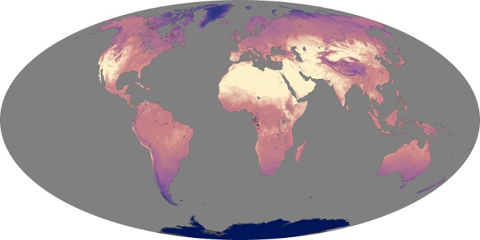 Global Map Land Surface Temperature Image 52