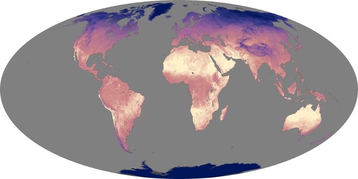 Global Map Land Surface Temperature Image 56