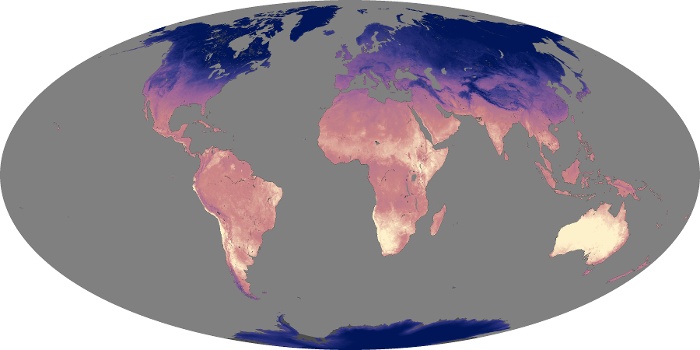 Global Map Land Surface Temperature Image 60