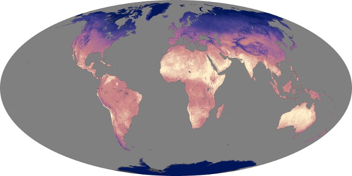 Global Map Land Surface Temperature Image 62
