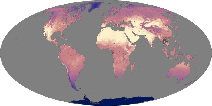 Global Map Land Surface Temperature Image 65