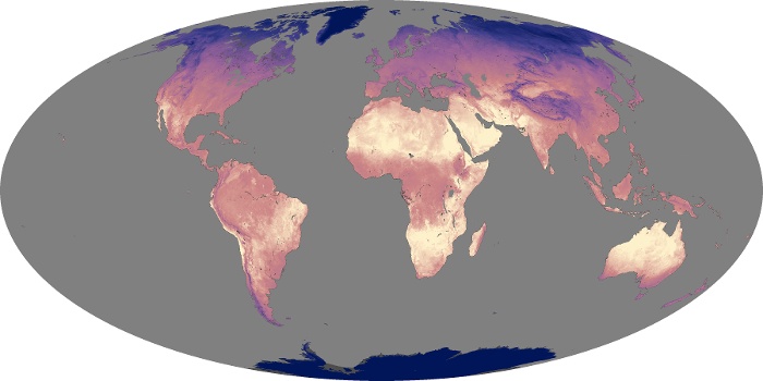 Global Map Land Surface Temperature Image 69