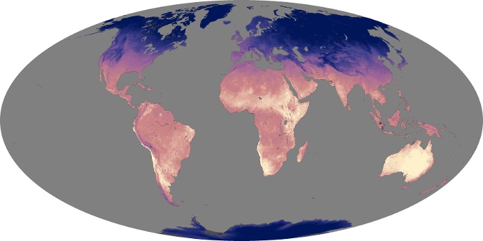 Global Map Land Surface Temperature Image 72
