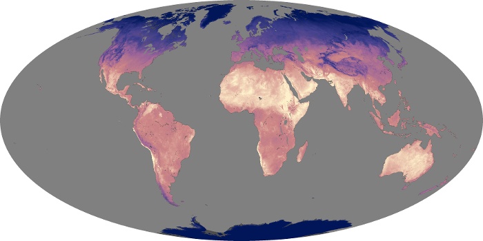 Global Map Land Surface Temperature Image 74