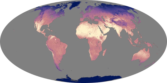 Global Map Land Surface Temperature Image 75