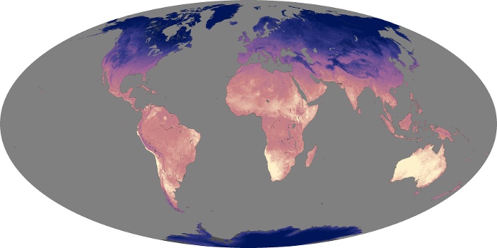 Global Map Land Surface Temperature Image 84