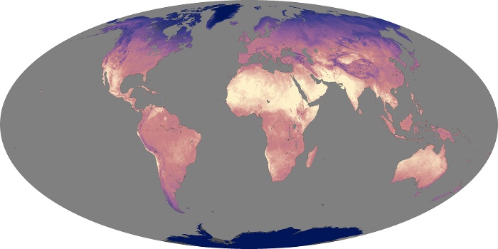 Global Map Land Surface Temperature Image 86