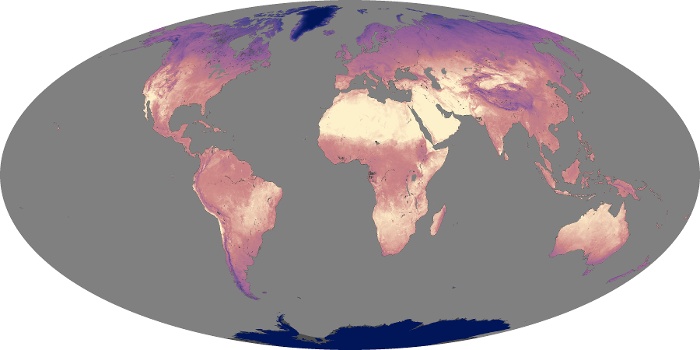 Global Map Land Surface Temperature Image 92