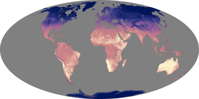 Global Map Land Surface Temperature Image 95