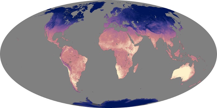 Global Map Land Surface Temperature Image 96