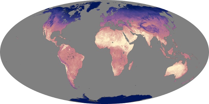 Global Map Land Surface Temperature Image 97