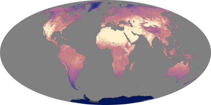 Global Map Land Surface Temperature Image 101