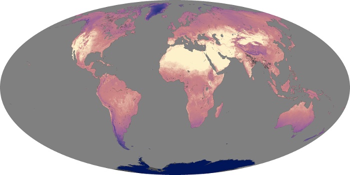 Global Map Land Surface Temperature Image 102